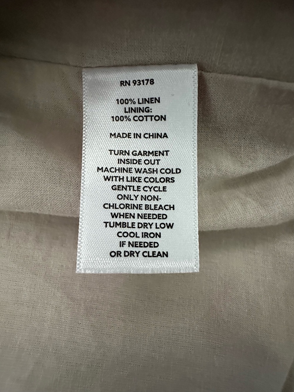 Light Beige Linen Drawstring Cropped lined jacket, size Small, NWOT - Picture 8 of 8
